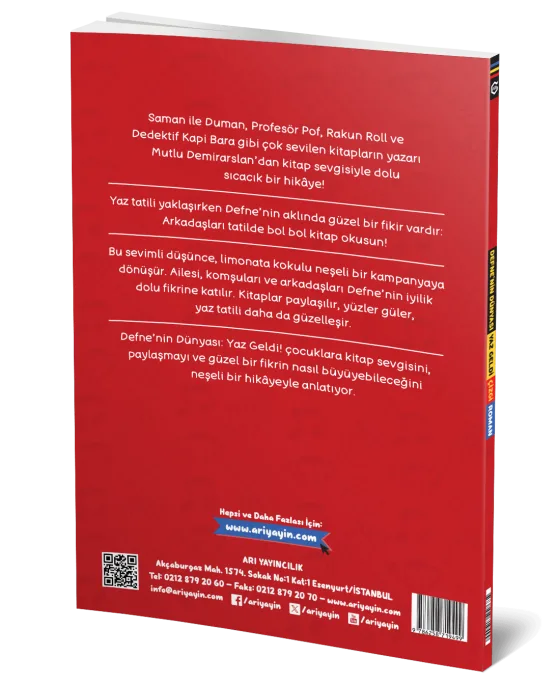 1. Sınıf Defne'nin Dünyası Yaz Geldi Çizgi Roman arka kapak