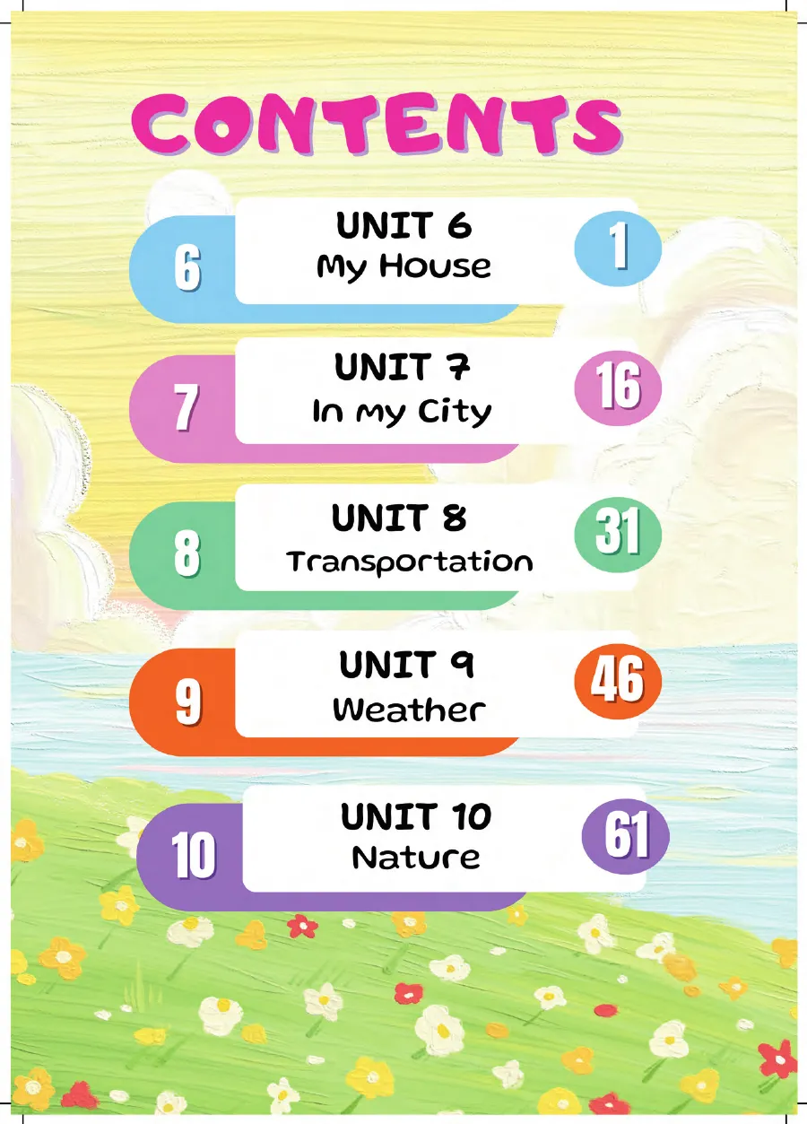 3 Jolly English Spring Book içindekiler sayfası