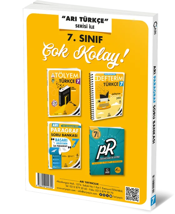 7. Sınıf Arı Paragraf Soru Bankası arka kapak