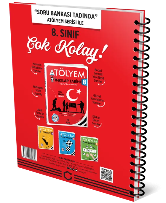 8. Sınıf T.C. İnkılap Tarihi ve Atatürkçülük Defterim arka kapak