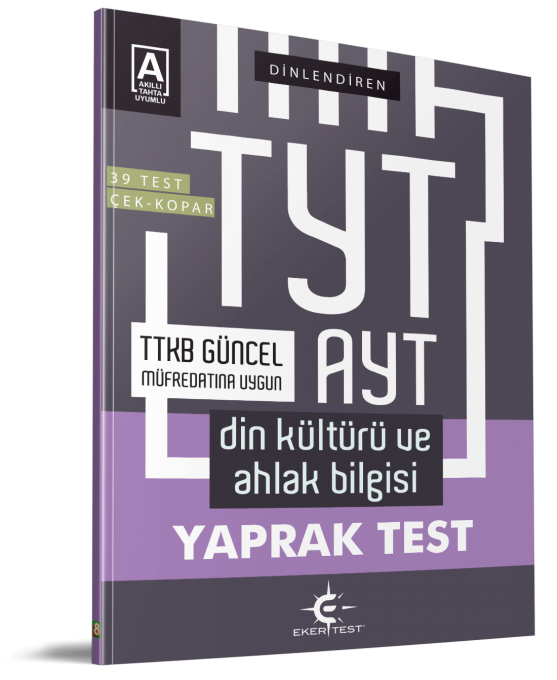 TYT & AYT Eker Test Din Kültürü ve Ahlak Bilgisi Yaprak Test