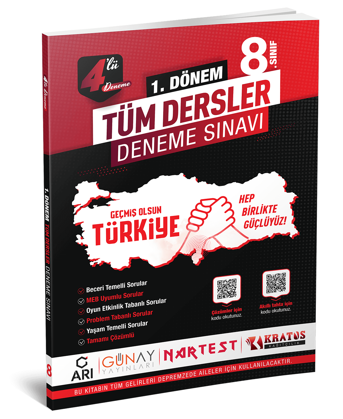 8. Sınıf Tek Yürek 1. Dönem 4’lü Tüm Dersler Deneme Sınavı