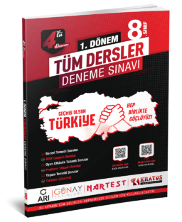 8. Sınıf Tek Yürek 1. Dönem 4’lü Tüm Dersler Deneme Sınavı