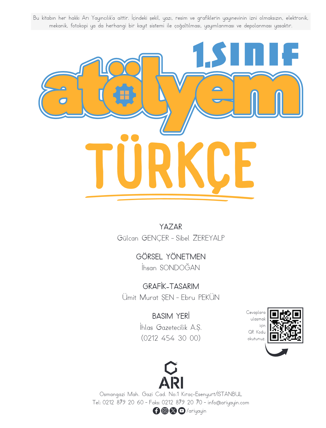 1. Sınıf Türkçe Atölyem