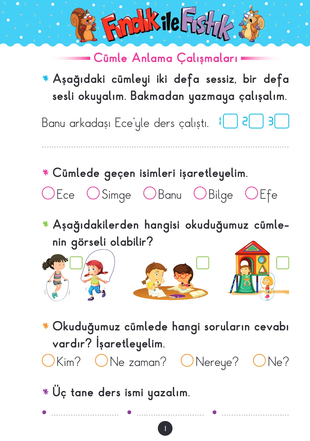 Fındık İle Fıstık – Okuyorum Anlıyorum